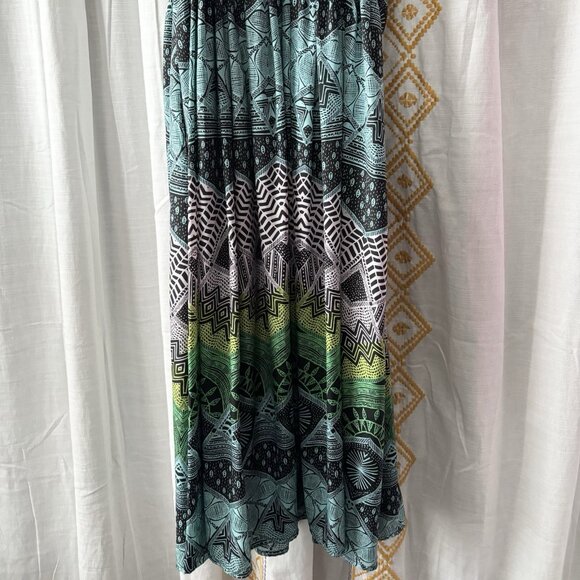 Mara Hoffman Lattice Cutout Midi Sundress (Size 2) High Neck Sleeveless Flowy - Picture 5 of 10